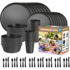 ZIVONA 40-Piece Unbreakable Kids Dinnerware Set for Toddlers & Children,