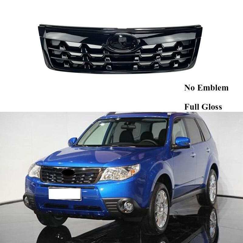 MUTUSAISI Front Bumper Upper Grill Gloss Black Grille Compatible with
