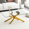 Glass Coffee Table for Living Room, Clear Coffee Table with