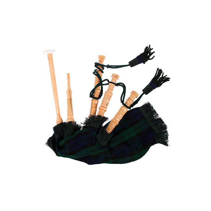 Kids Bagpipe Playable Miniature Bagpipe with Reed In Black Watch