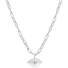 Collar con luz de estrella de mal ojo para mujer, nuestro elegante collar de ojo protector repele la negatividad para mantenerte seguro, fabricado en los Estados Unidos, nuestra hermosa joyería de mal de ojo es un gran regalo, NA, Sin gemas.