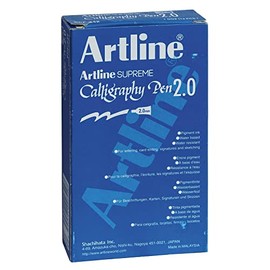 artline Supreme Calligraphy Pen Marker Pens 2mm Tip Black (Pack of 12)