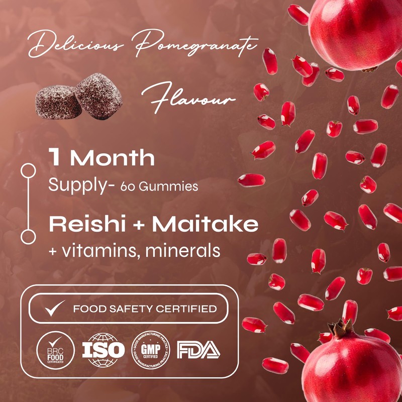 Known Known Tasty Immunity Mushrooms Gummies - Reishi, Maitake, Vitamin