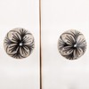IndianShelf 12 Pack Black Floral Ceramic Drawer Knobs for Kitchen