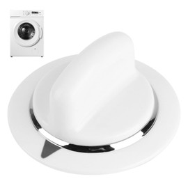 2 Pcs Dryer Timer Control Knob Replacement, Reinforced Metal Ring with 0.22 in D-Shaped Shaft Insert, Compatible with GE Hotpoint Models DWSR483EG DLSR483GE NVLR333EE Dryer Repair Essentials