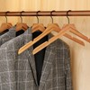 TOPIA HANGER Bamboo Wooden Hangers, Clothes Hangers with Rotatable Black