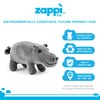 Zappi Co 100% Recycled Plush Hippo Toy (23cm Length) Stuffed