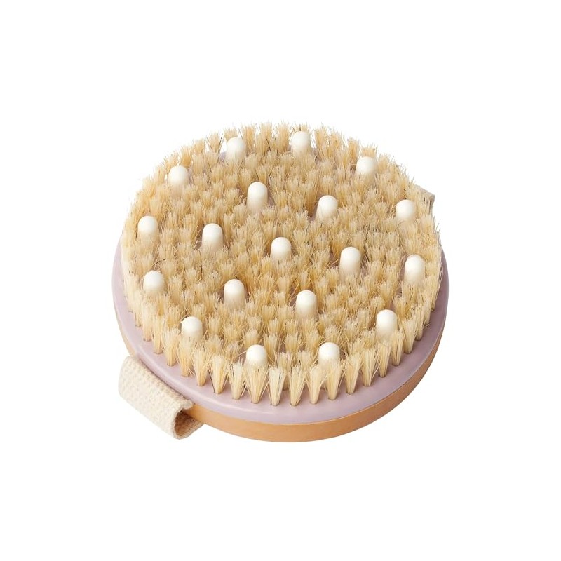 MainBasics Cepillo corporal seco exfoliante - Cerdas de jabali y