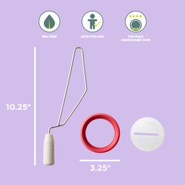 Chef'n Chef'n Nut Butter Stirrer, Fits Most Mason Jars, Red