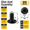 Mywish M6 x 12mm 20Pcs Flat Head Hex Socket Cap