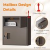 WeHere Wall-Mount Mailbox for Outside, Galvanized Steel Rust-Proof Mailboxes, Large