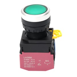 STARELO 22mm 2PCS Momentary Push Button Switch 660V 10A Red&Green Led Self-Reset 1NO 1NC.(Red&Green)