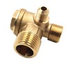 feedal Thread 3 Way Air Compressor Valve Male Thread 90