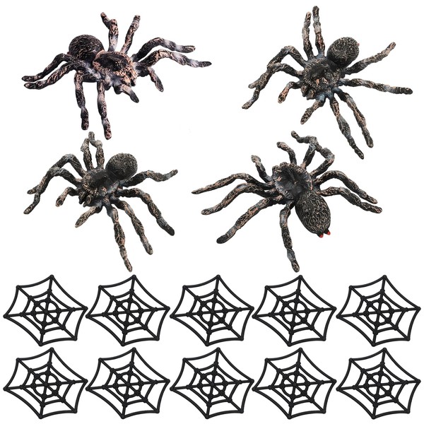 ONEST 14 Pieces Spider Figurines Set Giant Fake Spider Action
