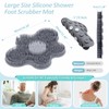 GEENOA New Silicone Shower Foot Scrubber Mat, Large Wall-Mounted Back