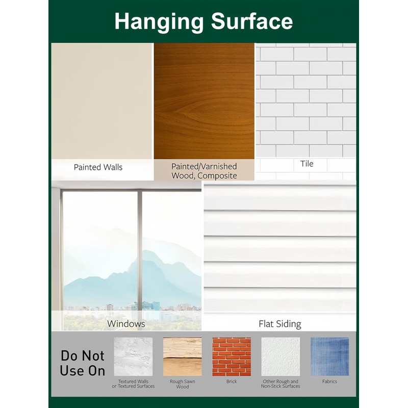 Keno Adhesive Ceiling Hooks for Hanging Decorations - 5 Pack