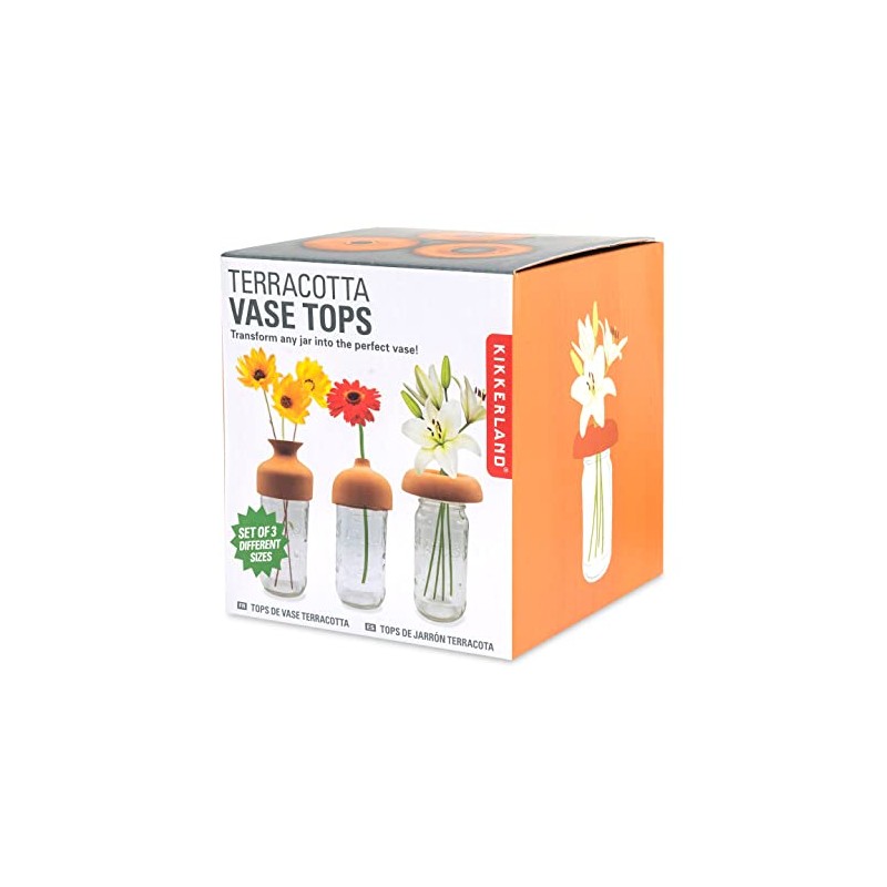 Kikkerland Set of 3 Terracotta Vase Necklaces