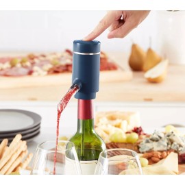 ZAKARIAN Geoffrey Zakarian Wine Aerator with Gift Box Decanter Tap Dispenser NEW Blue