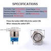JIQI 2Packs 22mm 0.87'' Momentary Push Button Switch 12V-24V LED