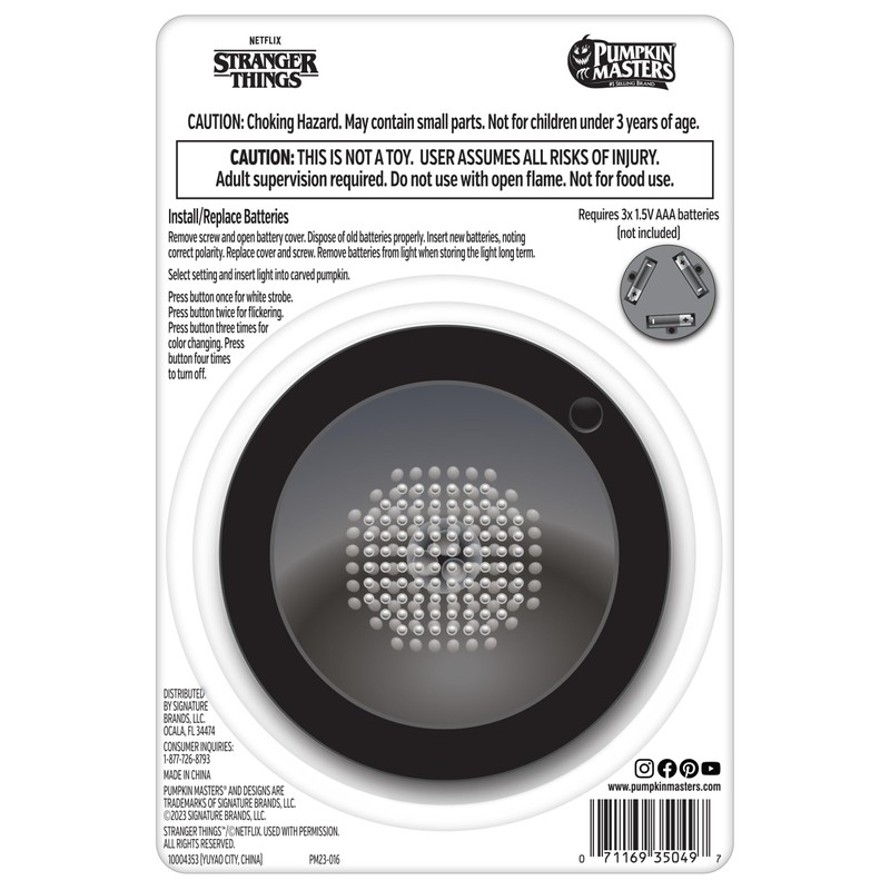 Stranger Things Color Changing Light by Pumpkin Masters: Red and