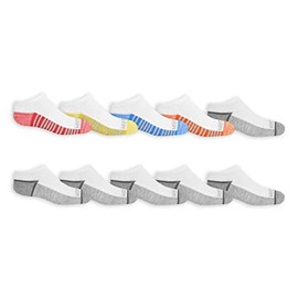 Fruit of the Loom Boys No Show Socks White Medium 10 Pair Pack