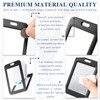 4-Pack Double-Sided Vertical ID Badge Holders – Black Hard Plastic