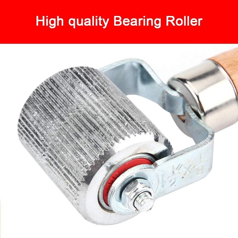 DEWIN Motorcycle Tyre Patch Roller, Roller Tool Car Wheel Wooden