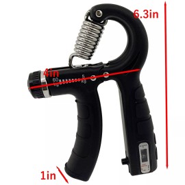 INTBUYING 5-60Kg Adjustable Hand Grip Strength Power Trainer Gripper Strengthener
