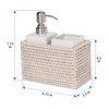 KOUBOO - La Jolla Rattan Soap Dispenser and Tumbler/Tootbrush Holder