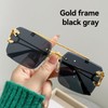 Kepoita Rimless Sunglasses for Men Square Fashion Shades Tinted Lens