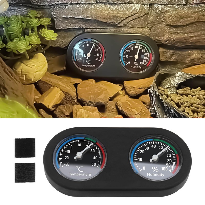 OTOTEC Reptile Thermometer Hygrometer 2 in 1 Mini Round Shape
