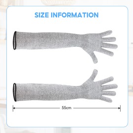 HXSYKJDM Guard Gloves Gardening, Anti Cutting Gloves for Gardening, Cut Resistant Gloves, Level 5 Anti Cut Glove, for Meat Cutting Wood Carving Gardening (55cm)