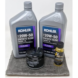 Kohler Genuine 12 050 01-S Oil Change Kit w/Oil pad 20W-50 Oil and Fuel Treatment