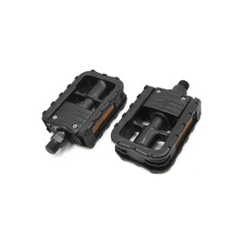BULLSPANN Black Aluminum Alloy Mountain Bike Bicycle Non-Slip Folding Platform Pedal Pair