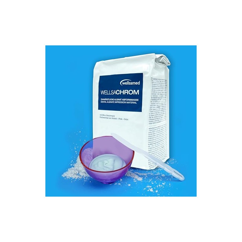 Wellsamed Wellsachrom Dental Alginate Quick Moulding Compound Powder 2 Minutes