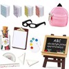 Dollhouse Backpack Set High Simulation Innovative Miniature Learning DIY School