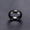 TTVOVO Men's Brushed Matte Ring 6MM Black Gun Plated Couple