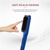 cepillo para polvo alisador de pelo (azul genciano)