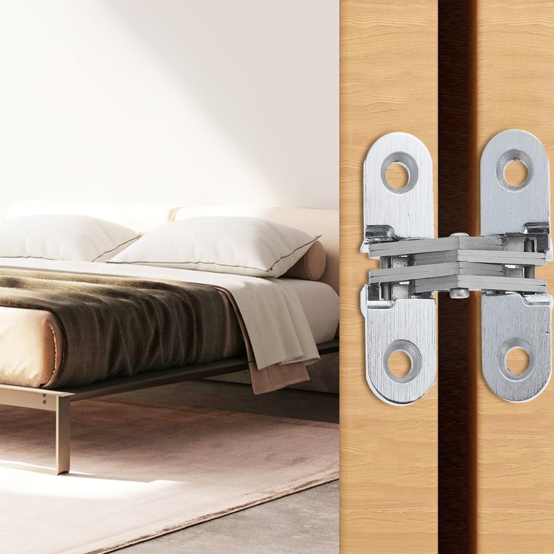 TINA.WIN 2 Packs of Concealed Hinges, Concealed Door Hinges for