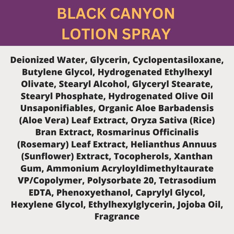 Black Canyon Blackberry Scented Sprayable Lotion with Jojoba Oil, 4