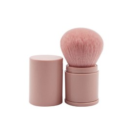 Retractable Kabuki Foundation Brush Travel Face Blush Brush for Mineral Powder, Contouring, Cream (Pink 1Pcs)