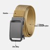 LEEXTON Adjustable Nylon Outdoor Fabric Belt Men's Automatic Buckle Metal