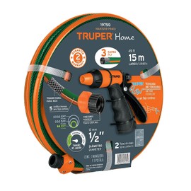 Truper MAN15RE-PR401, Combo de manguera MAN-15X1/RE y pistola PR-401, 15 m