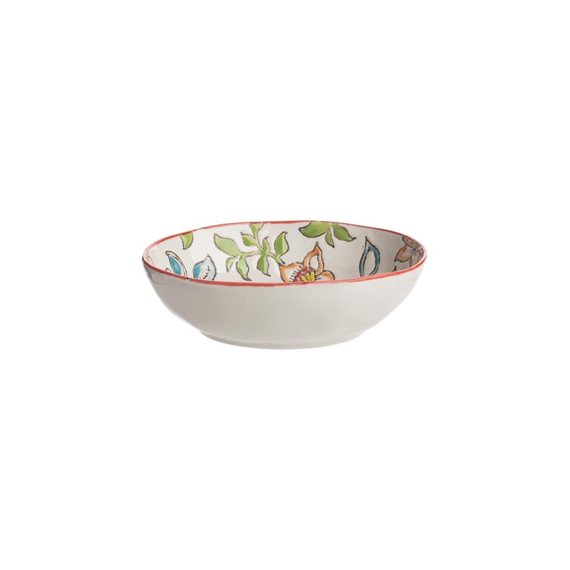 Soap Dish Summer with Floral Patterns in Pastel Oval Ceramic