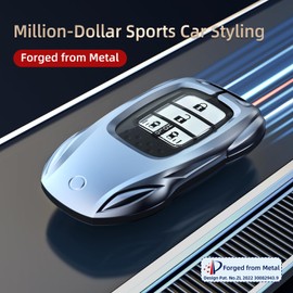 saxsion for Honda Key Fob Cover,Fit Accord Civic Avancier CRV URV Odyssey Elysion Inspire Ridgeline Car Key Fob Case Holder (Fashion Silver，For Honda-B)