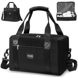 CS COSDDI Designed for Ryanair Cabin Bag 40x20x25 Underseat Carry-ons Bag, Expandable for Easyjet Cabin Bag Travel Bag with Trolley Sleeve Weekend Overnight Bag Hand Luggage Bag for Women Men (Black)