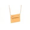 Neck purse LEAS, Genuine Leather, beige/nature - ''LEAS Travel-Line''