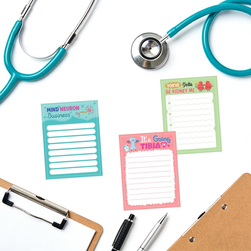 CUUSNNY 12 Pcs Funny Nurse Notepads, 3x4 Inch Self Adhesive