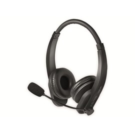 LogiLink Bluetooth Stereo Headset, Microphone Black Standard