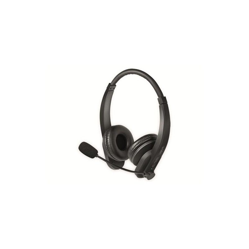 LogiLink Bluetooth Stereo Headset, Microphone Black Standard